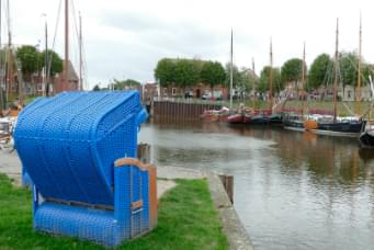 Blauer Strandkorb